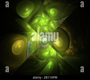 Ursprünglich wurde ein Computer-Fraktal-Bildmaterial für Designanforderungen erstellt Stockfoto