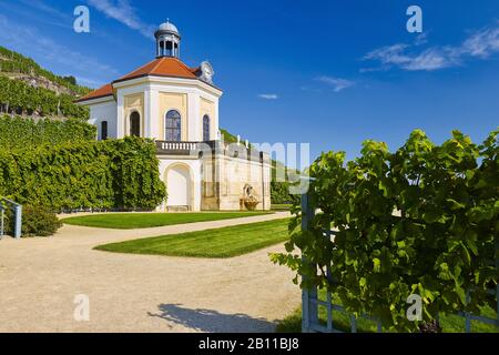 Belvedere von Schloss Wackerbarth, Radebeul, Sachsen, Deutschland Stockfoto