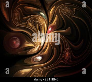 Ursprünglich wurde ein Computer-Fraktal-Bildmaterial für Designanforderungen erstellt Stockfoto