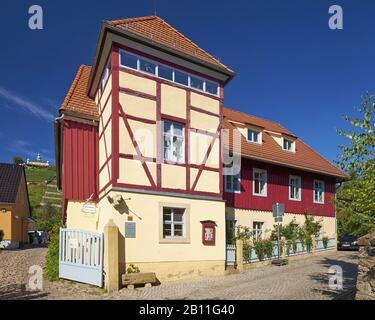 Weingut Retzsch mit Spitzhaus, Radebeul, Sachsen, Deutschland Stockfoto