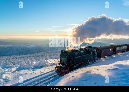 Die Brockenbahn im Nationalpark Harz, Sachsen-Anhalt, Deutschland Stockfoto