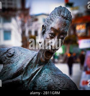 Ungewöhnliche Bronzestatue in Jeonju-Südkorea Stockfoto