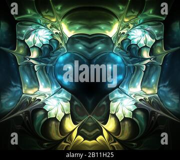 Ursprünglich wurde ein Computer-Fraktal-Bildmaterial für Designanforderungen erstellt Stockfoto