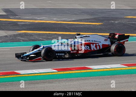 Nicholas Latifi fuhr für Williams beim F1 Winter Testing in Montmelo Circuit, Barcelona, Spanien am 21.2.20 Stockfoto