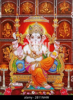 Ganesha hindu-tempel segne lord Faith Mythology gottesillustration Stockfoto