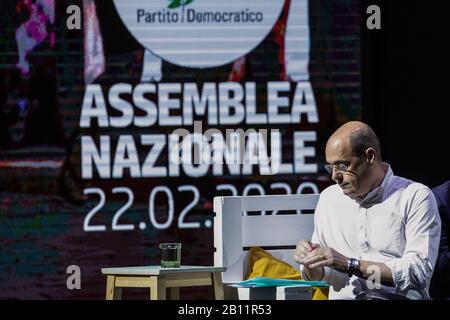 Rom, Italien. Februar 2020. Sekretär Nicola Zingaretti während der PD-Nationalversammlung der Demokratischen Partei in Rom. Credit: Sopa Images Limited/Alamy Live News Stockfoto