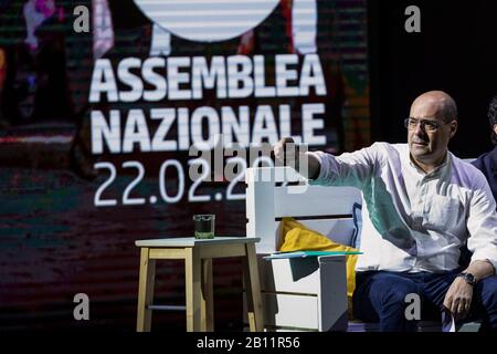 Rom, Italien. Februar 2020. Sekretär Nicola Zingaretti während der PD-Nationalversammlung der Demokratischen Partei in Rom. Credit: Sopa Images Limited/Alamy Live News Stockfoto