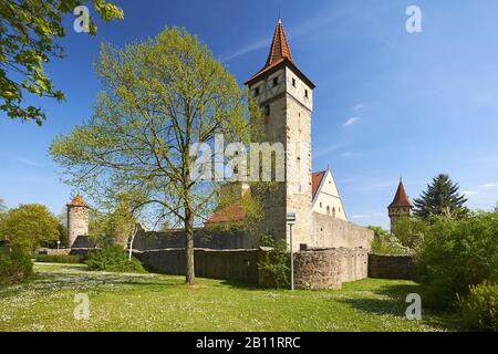 Kirchenburg in Ostheim vor der Rhön, Rhön-Grabfeld, Unterfranken, Bayern, Deutschland Stockfoto