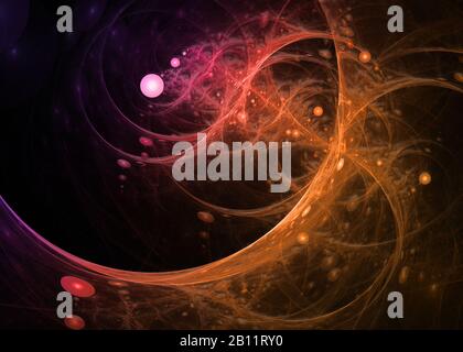 Ursprünglich wurde ein Computer-Fraktal-Bildmaterial für Designanforderungen erstellt Stockfoto