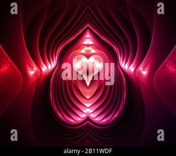 Ursprünglich erstellte, computergenerierte, fraktale Grafiken. Stockfoto