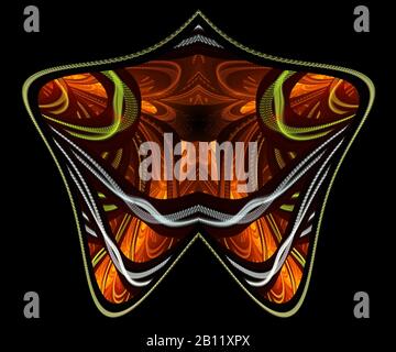 Ursprünglich wurde ein Computer-Fraktal-Bildmaterial für Designanforderungen erstellt Stockfoto