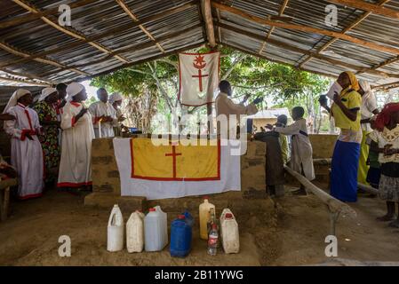 Kirche in Afrika spirituelle Heilung und Masse in der Republik Kongo Stockfoto