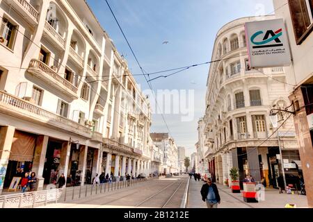 Kolonialarchitektur von Casablanca, Marokko Stockfoto