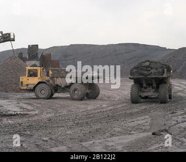 Opencast Mining 1993, West Yorkshire, Nordengland, Großbritannien Stockfoto