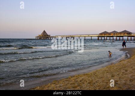 Pier in Heringsdorf, Usedom, Mecklenburg-Vorpommern, Deutschland Stockfoto