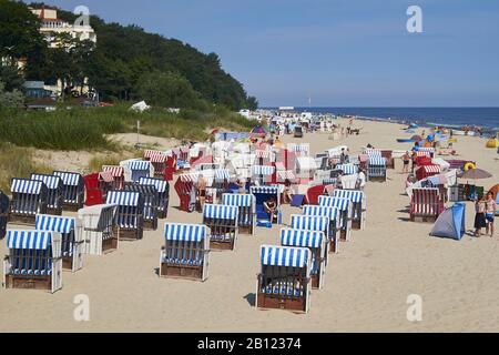 Strand von Ostseebad Bansin, Usedom, Mecklenburg-Vorpommern, Deutschland Stockfoto