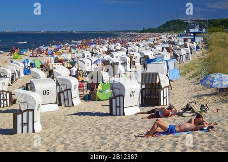 Strand von Ostseebad Bansin, Usedom, Mecklenburg-Vorpommern, Deutschland Stockfoto