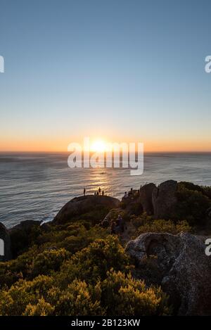 Sonnenuntergang, Clifton Beach, Bantry Bay, Kapstadt, Western Cape, Südafrika, Afrika Stockfoto