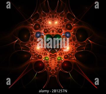 Ursprünglich erstellte, computergenerierte, fraktale Grafiken. Stockfoto