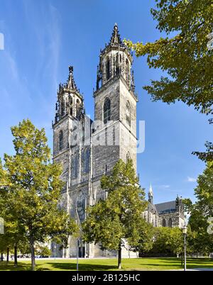 Magdeburger Dom, Magdeburg, Sachsen-Anhalt, Deutschland Stockfoto