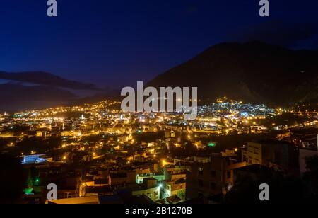 Straßen und Gassen der Medina von Chefchaouen, Marokko Stockfoto