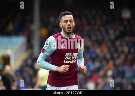 Burnley, Lancashire, Großbritannien. Februar 2020. Dwight McNeil of Burnley während des Premier-League-Spiels zwischen Burnley und Bournemouth in Turf Moor, Burnley am Samstag, 22. Februar 2020. (Kredit: Pat Scaasi/MI News) Foto darf nur für redaktionelle Zwecke in Zeitungen und/oder Zeitschriften verwendet werden, Lizenz für kommerzielle Nutzung erforderlich Kredit: MI News & Sport /Alamy Live News Credit: MI News & Sport /Alamy Live News Stockfoto