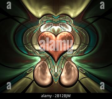 Ursprünglich wurde ein Computer-Fraktal-Bildmaterial für Designanforderungen erstellt Stockfoto