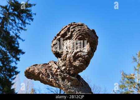 Blick auf das Albert Einstein Monument auf dem Campus der Princeton University, New Jersey, USA. Stockfoto