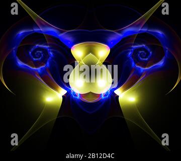 Ursprünglich wurde ein Computer-Fraktal-Bildmaterial für Designanforderungen erstellt Stockfoto