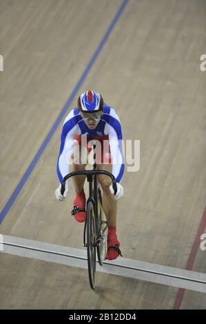 Peking, CHINA. Radfahren, . Laosham Velodrome, Dienstag - 19/08/2008, [obligatorische Gutschrift: Peter SPURRIER, Intersport Images] Stockfoto