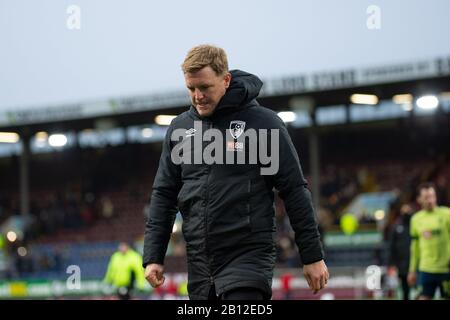 Burnley, Lancashire, Großbritannien. Februar 2020. Eddie Howe, Manager von Bournemouth, nach dem Premier-League-Spiel zwischen Burnley und Bournemouth im Turf Moor, Burnley am Samstag, 22. Februar 2020. (Kredit: Pat Scaasi/MI News) Foto darf nur für redaktionelle Zwecke in Zeitungen und/oder Zeitschriften verwendet werden, Lizenz für kommerzielle Nutzung erforderlich Kredit: MI News & Sport /Alamy Live News Stockfoto