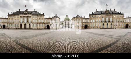 Schloss Amalienborg, Kopenhagen, Dänemark Stockfoto