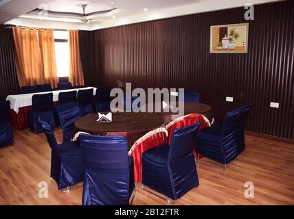 Ein Bankettsaal eines indischen Hotels Stockfoto