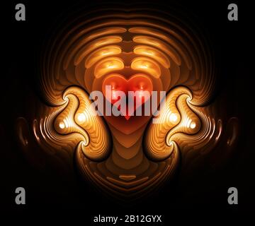 Ursprünglich wurde ein Computer-Fraktal-Bildmaterial für Designanforderungen erstellt Stockfoto