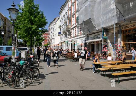 Szenenviertel SCHANZE, Schulterblatt, Hamburg, Deutschland, Europa Stockfoto