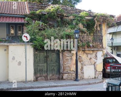 Straßenszene in Eleftheroupoli, Pangaio, Ostmakedonien und Thrakien, Griechenland Stockfoto