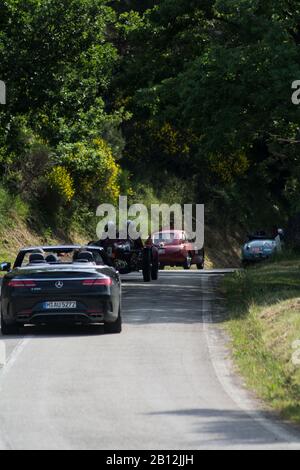 Alfa ROMEO TIPO B 2900 'P3' 1932 auf einem alten Rennwagen in der Rallye Mille Miglia 2018 die berühmte italienische Geschichte Stockfoto