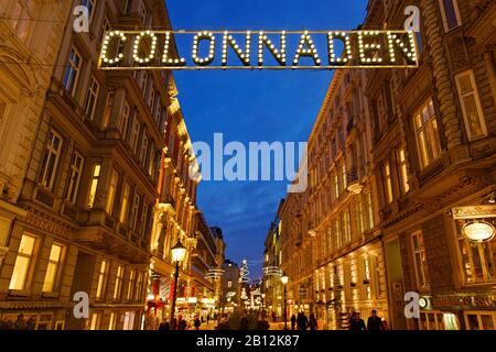 Colonnades Einkaufsstraße, Innenstadt, Hansestadt Hamburg, Deutschland, Europa Stockfoto