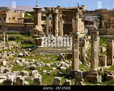 Tempel des Venustempels in der antiken Stadt Baalbek, Libanon, Naher Osten Stockfoto