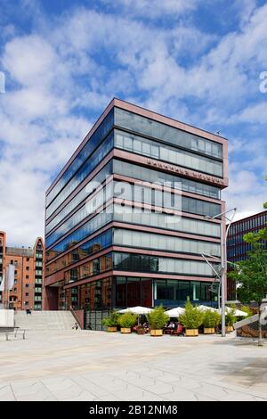 Bankhaus Woelbern Bankgebäude, Moderne Stadtarchitektur, Am Sandtorkai, HafenCity, Bezirk Mitte, Hamburg, Deutschland, Europa Stockfoto