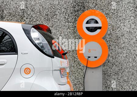 Citroen C-Zero Airdream, dynamisches Fahrbild, Elektrofahrzeug, E-Car, Hamburg, Deutschland, Europa Stockfoto