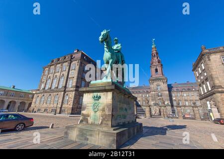 Sehenswürdigkeiten Schloss Christiansborg in Kopenhagen Stockfoto