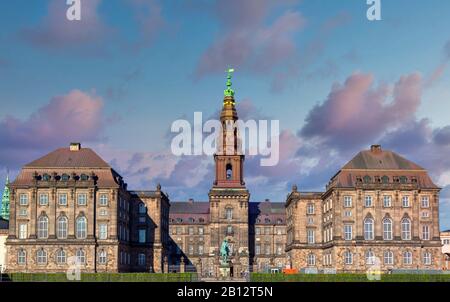 Sehenswürdigkeiten Schloss Christiansborg in Kopenhagen Stockfoto