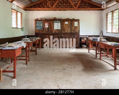 Lehrerzimmer in einer kenianischen Grundschule in der Nähe Von Voi Stockfoto