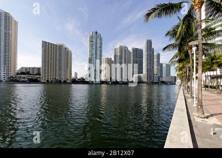 Wolkenkratzer von Brickell, Downtown Miami, Florida, USA Stockfoto