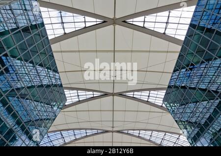 Dachbauterminal 2 Flughafen München, München, Bayern, Deutschland, Europa Stockfoto