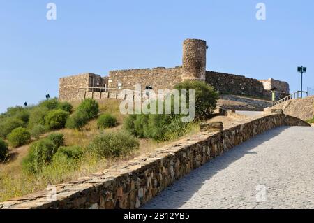 Maurische Burgruinen, Aljezur, Algarve, Portugal, Europa Stockfoto