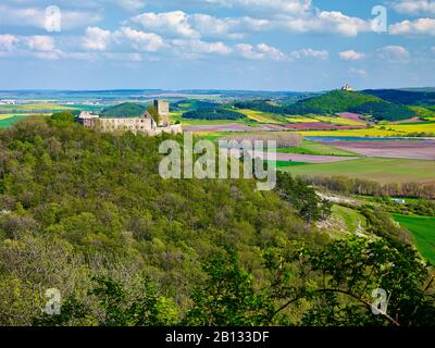 Schloss gleichen und Wachsenburg bei Mühlberg, drei gleichen, Thüringen, Deutschland Stockfoto