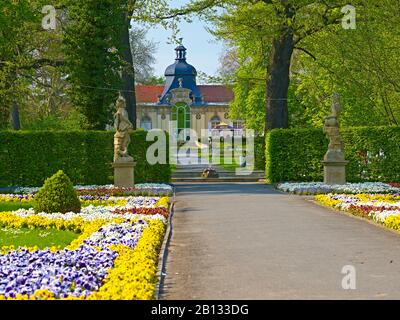 Orangerie im Seckendorffer Park in Meuselwitz, Altenburger Land, Thüringen, Deutschland Stockfoto