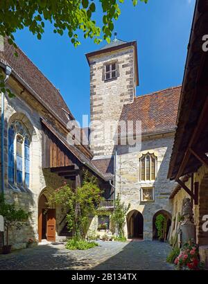 Innenhof der Michaeliskirche in Erfurt, Thüringen, Deutschland Stockfoto